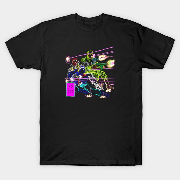 GI Joe Fire Fight in Neon T-Shirt by CaptainOceanSkydive